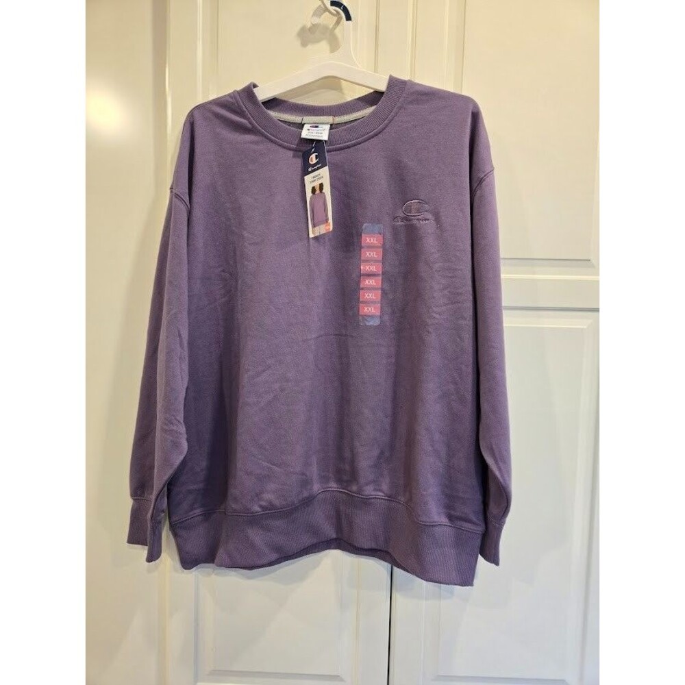 Champion French Terry Crew Sweatshirt - Mulled Grape - Womens XXL - NEW